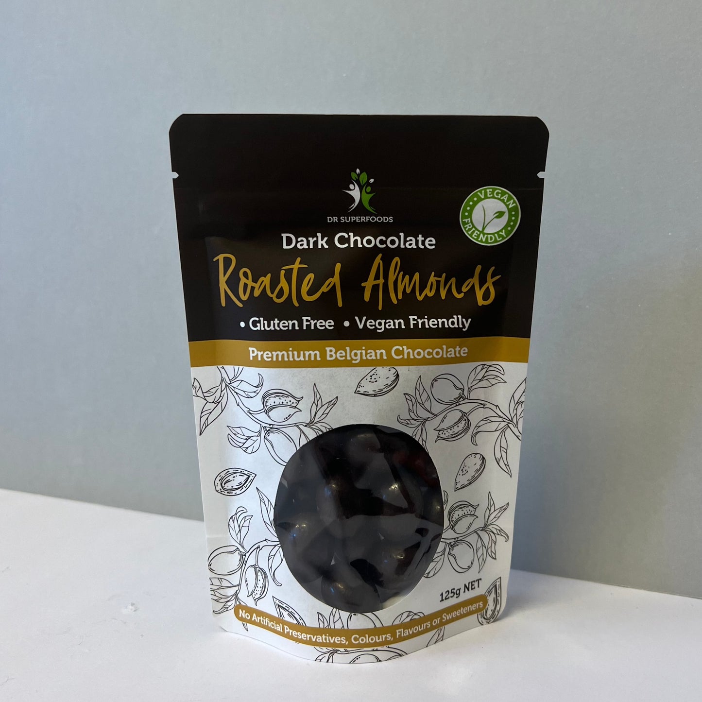 Dark Chocolate Roasted Almonds (125g)