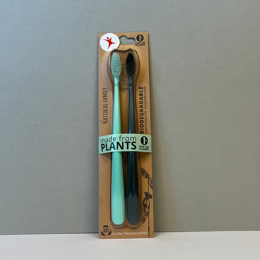 Bio Toothbrush (Twin Pack) - River Mint & Pirate Black